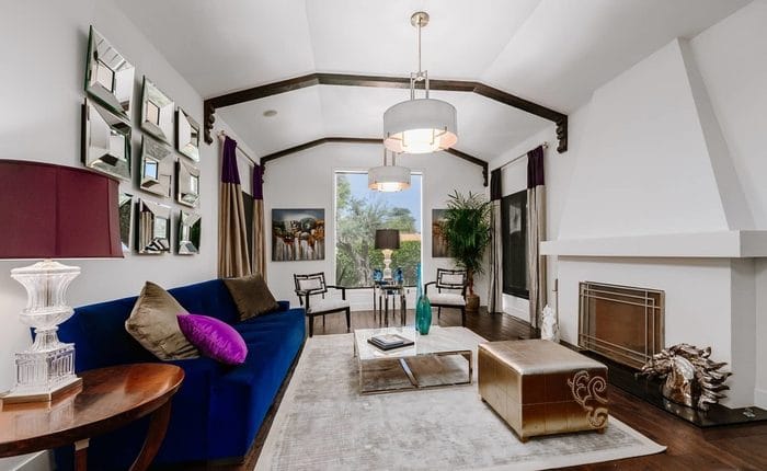 Modernized Beverly Center Spanish living room