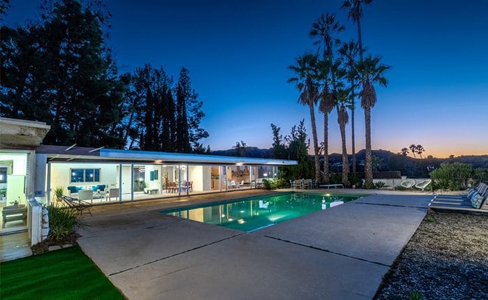 Back yard view of the Eugene Erman Residence 