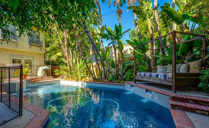 Charming Hancock Park Spanish home with backyard pool