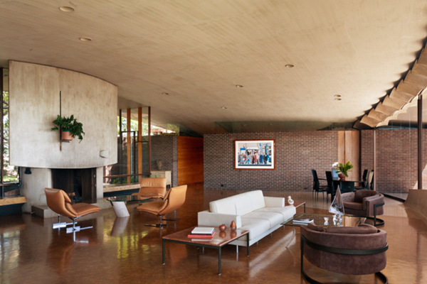 John Lautner Silvertop's Living Room. Reiner-Burchill Residence