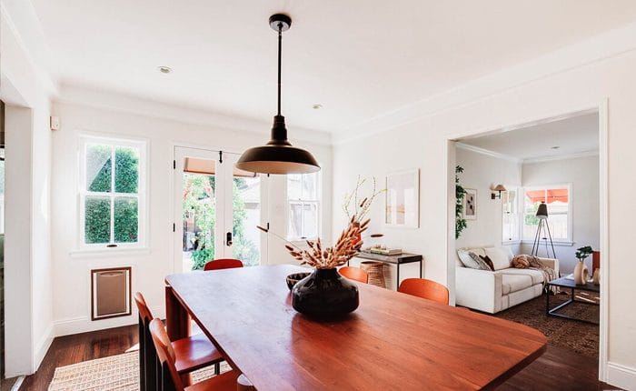 Charming Melrose Avenue Duplex dining room view