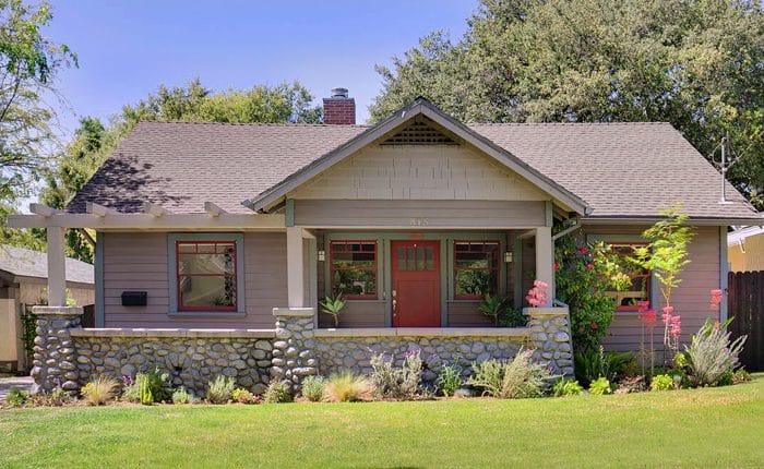 Updated Pasadena Craftsman Bungalow front yard