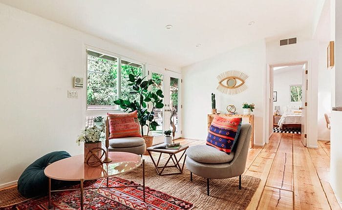 Mid Century Laurel Canyon Home living room