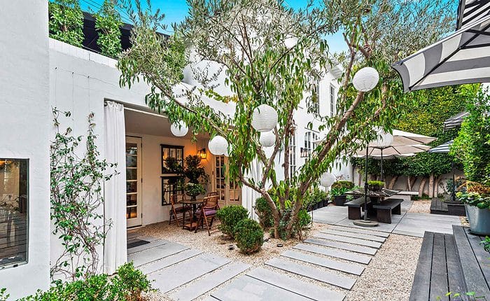 Mid Wilshire Spanish compound with central courtyard