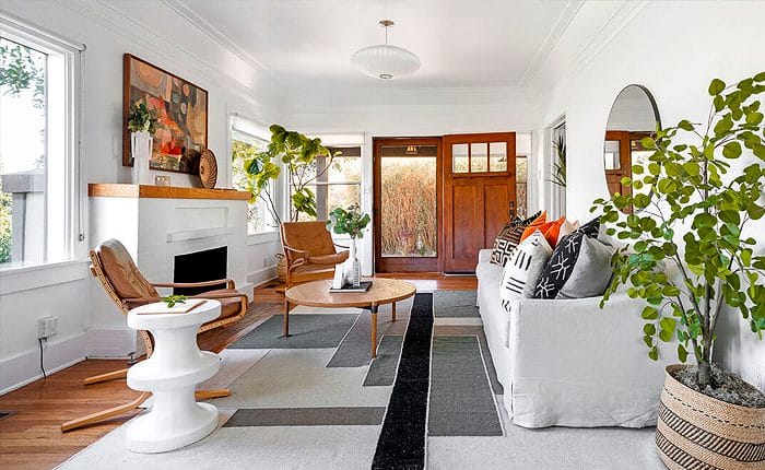Elysian Heights Craftsman home living room