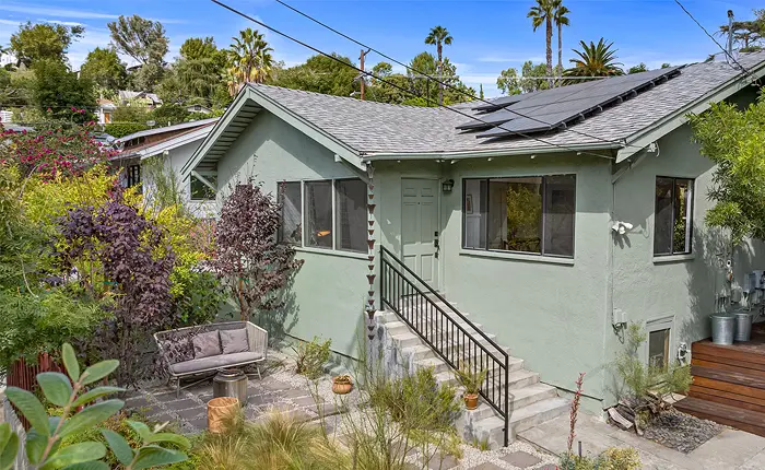 Echo Park California Bungalow Home with a drought-tolerant outdoor space.