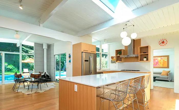 Glendale Mid Century Modern House with open floor plan by architect David A. Lopez