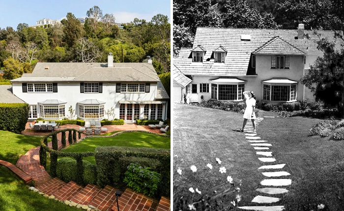 Vintage photos of the former home of home of Judy Garland, the Historic Bel Air Estate by Wallace Neff. 