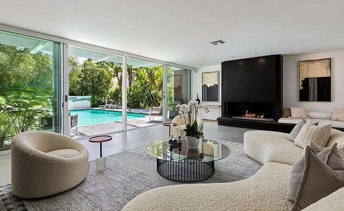 View from the living room of a Beverly Hills Richard Dorman home