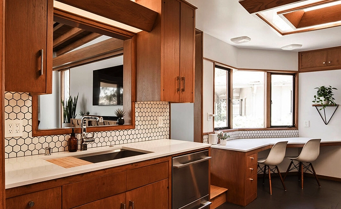 Remodeled kitchen Silver Lake Architectural Home by Eric Lloyd Wright.