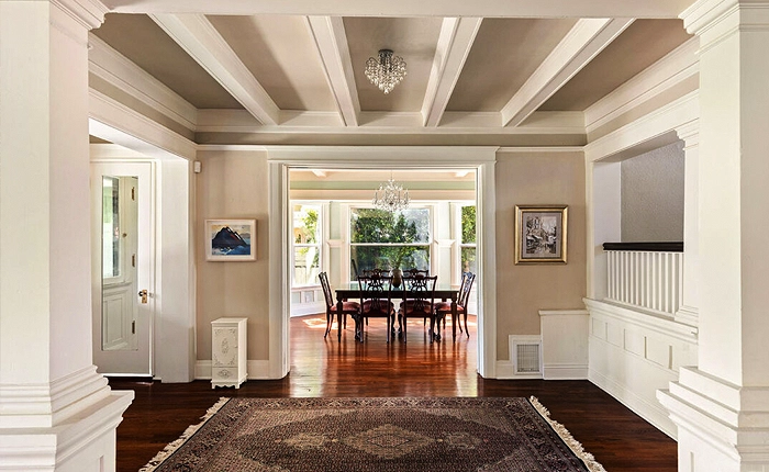 Dining room of a Historic Country Club Park Victorian home