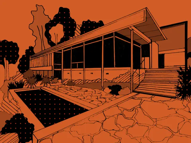 Craig Ellwood mid century The Johnson House with pool