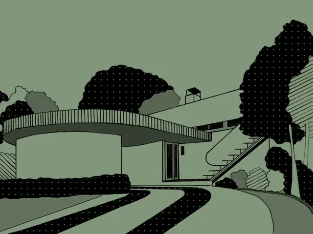 Harwell Hamilton Harris modernist house for John Entenza
