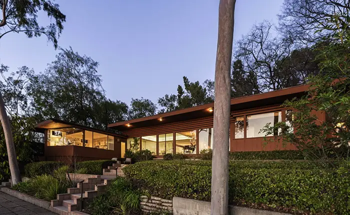 James De Long mid century modern house inspired by Frank Lloyd Wright Usonian design
