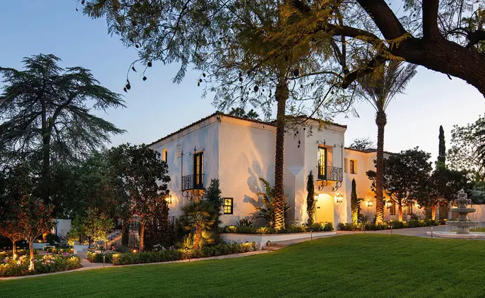 Historic Paul Williams Spanish Colonial Revival home in Eagle Rock exterior with stucco facade and red tile roof