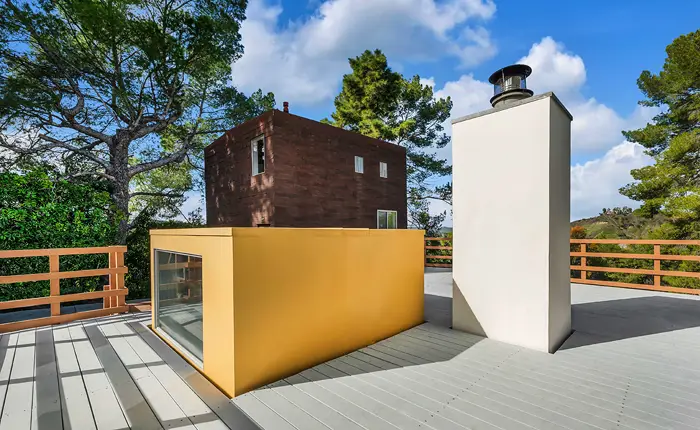 Frank Gehry, The Benson House in Calabasas, California rooftop deck