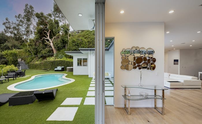 Mid Century Modern Sunset Strip home with walls of glass