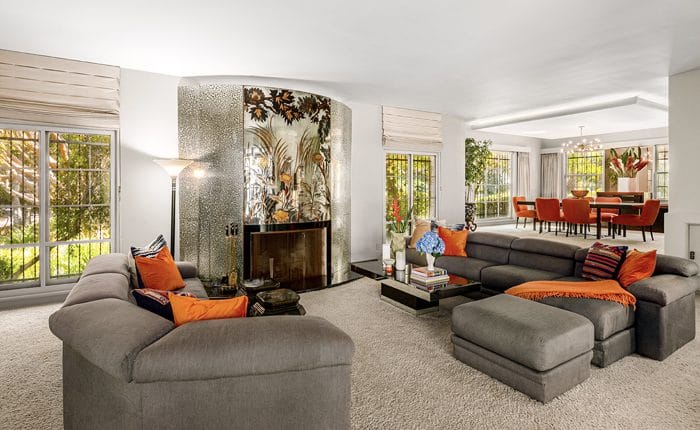 Fryman Estates Paul Laszlo designed living room