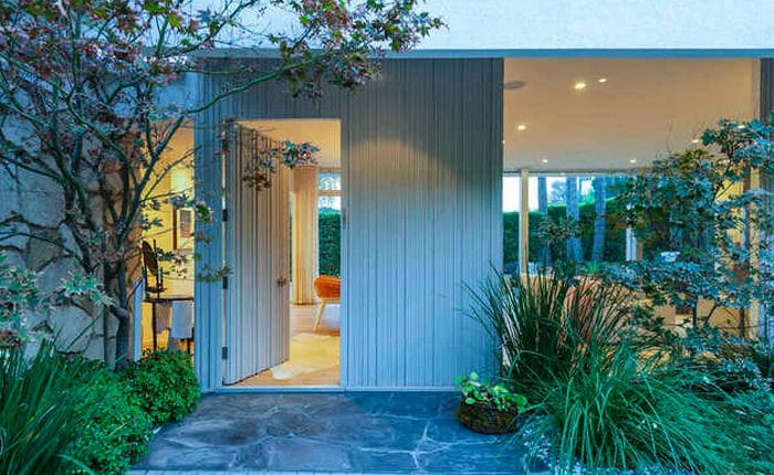 Entry to the Bird Streets Mid Century Modern Home
